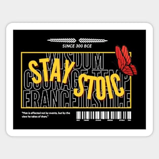 Stay Stoic Butterfly Sticker